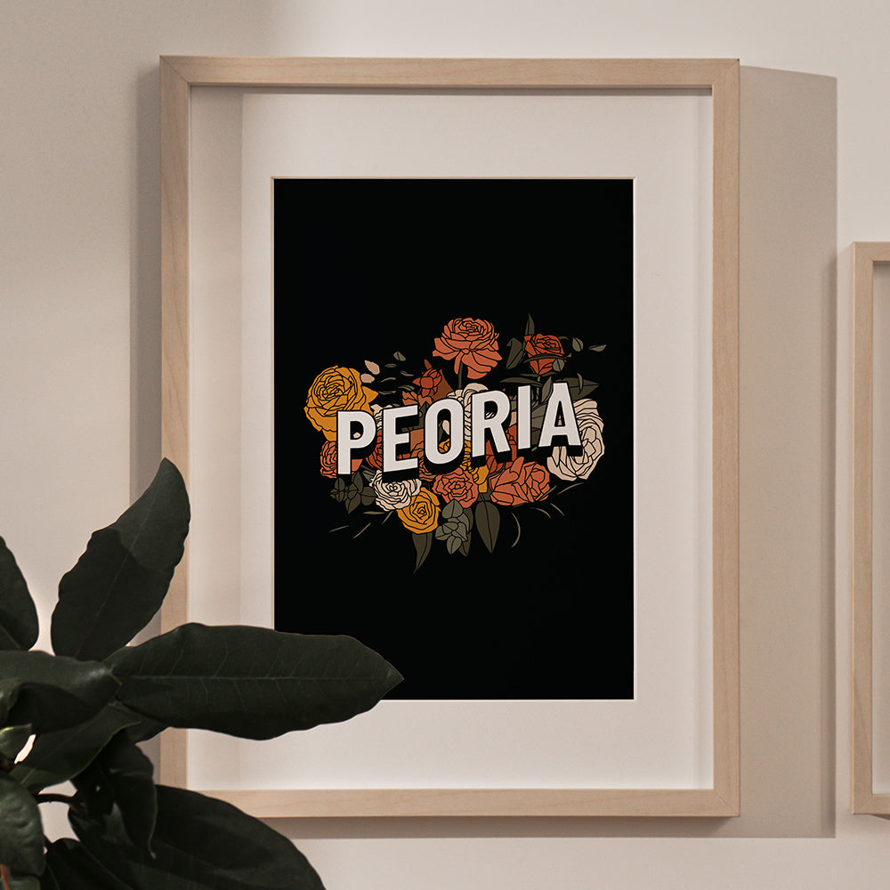 Peoria Print Black