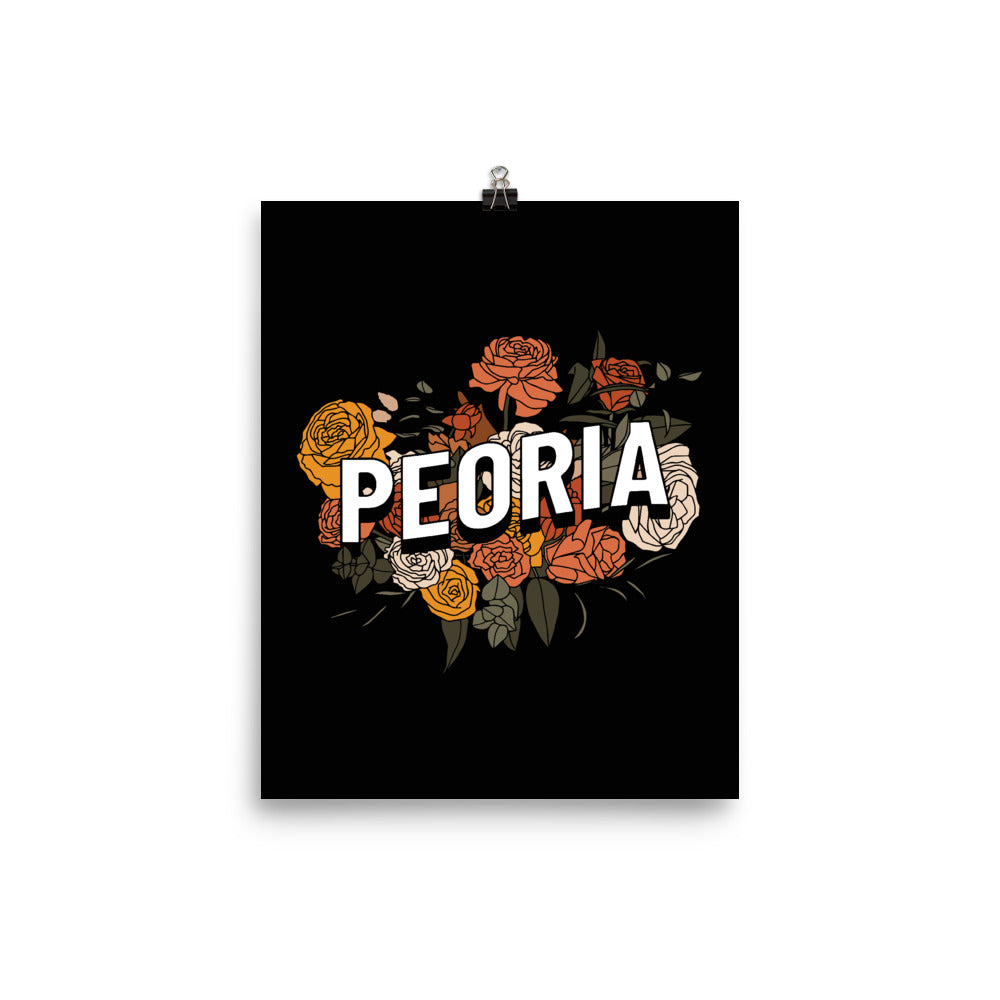 Peoria Print Black